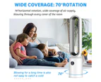 ADVWIN Bladeless Tower Fan Portable Electric Standing Floor Fan Air Circulator with Remote Control Speeds Adjustable White