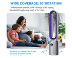 ADVWIN Bladeless Tower Fan Portable Electric Standing Floor Fan Air Circulator with Remote Control Speeds Adjustable Dark Grey