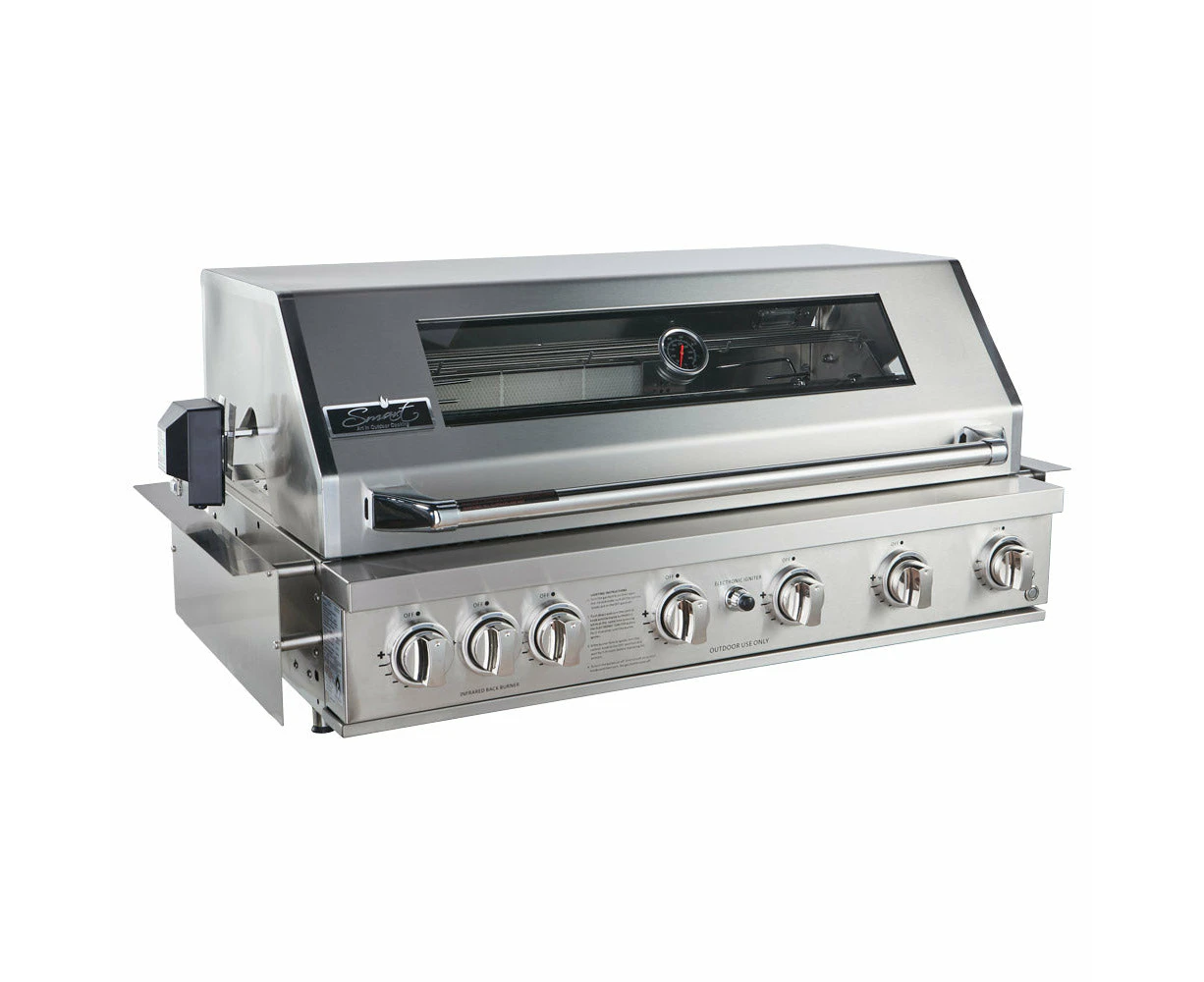 Smart 6 Burner Built-In Gas BBQ With Rotisserie & Rear Infrared Burner In Stainless Steel (601WB-W)