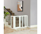 Freestanding Retractable Dog Barrier with Gate