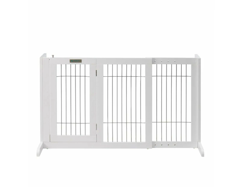 Freestanding Retractable Dog Barrier with Gate