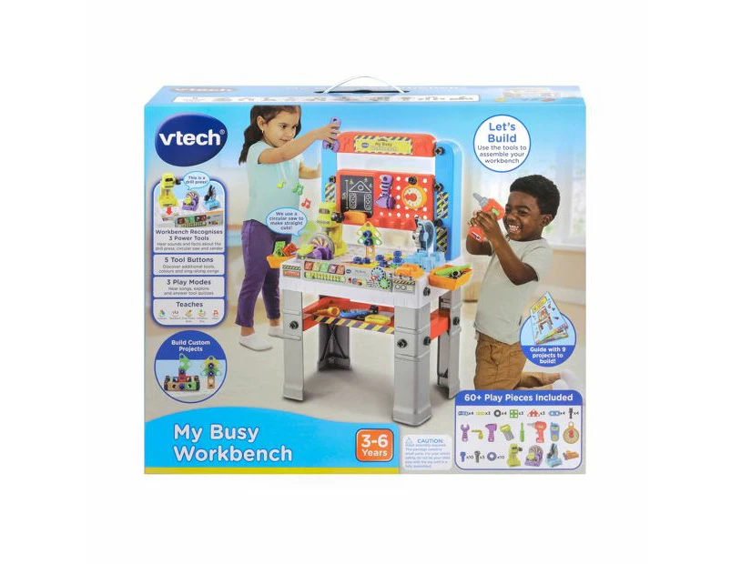 60pc VTech My Busy Workbench Kids/Children Toy Role Play Activity 3-6 Years