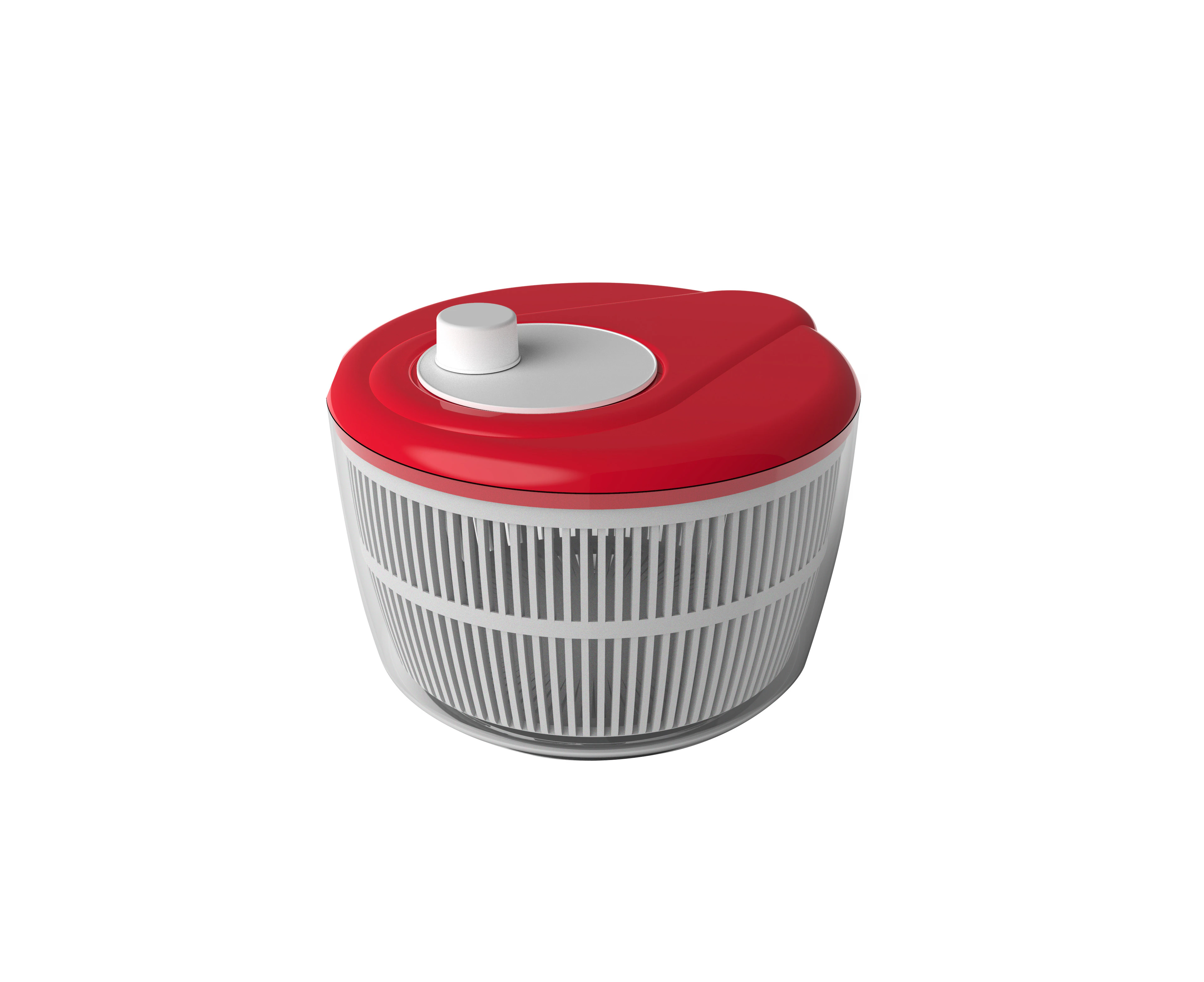 Davis & Waddell Salad Spinner Bowl 25x18cm Lettuce/Vegetable Dryer White/Red