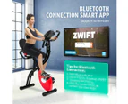 Genki Folding Exercise Spin X-Bike Magnetic Indoor Cycling Upright Recumbent Bicycle 100 Levels LCD App Bluetooth