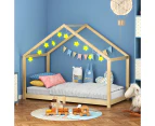 ALFORDSON Kids Bed Frame Wooden Timber Single House Frame Candice Oak