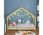 ALFORDSON Kids Bed Frame Wooden Timber Single House Frame Candice Oak