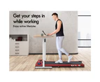 BLACK LORD Treadmill Electric Walking Pad Home Fitness Foldable Red w/ Smart Watch