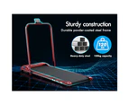 BLACK LORD Treadmill Electric Walking Pad Home Fitness Foldable Red w/ Smart Watch