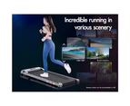 BLACK LORD Treadmill Electric Walking Pad Home Office Gym Fitness Silver w/ Smart Watch