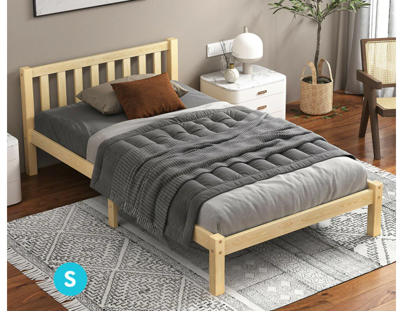 ALFORDSON Bed Frame Wooden Timber Single Size Mattress Base Platform Fenella Oak