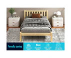 ALFORDSON Bed Frame Wooden Timber Single Size Mattress Base Platform Fenella Oak