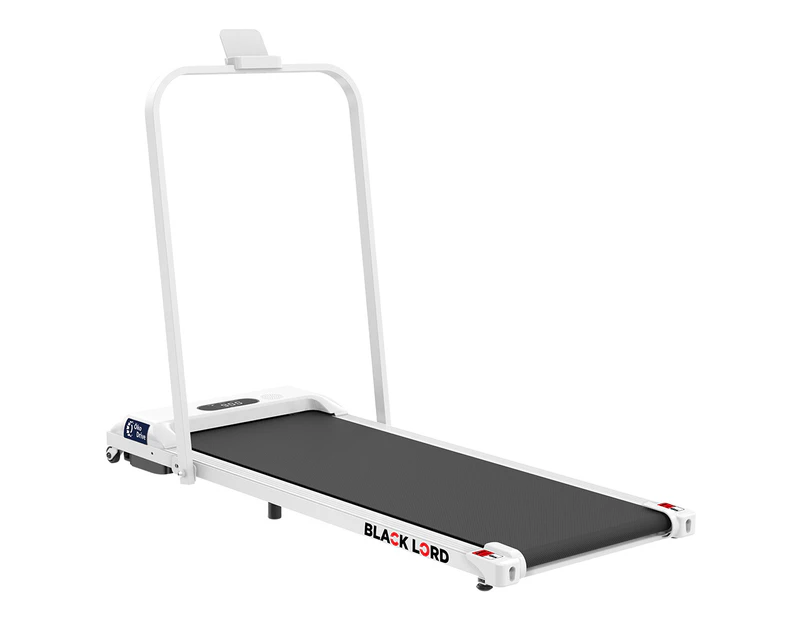 BLACK LORD Treadmill Electric Walking Pad Home Fitness Foldable White w/ Smart Watch