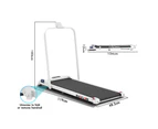 BLACK LORD Treadmill Electric Walking Pad Home Fitness Foldable White w/ Smart Watch