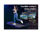 BLACK LORD Treadmill Electric Walking Pad Home Office Gym Fitness Blue w/ Smart Watch