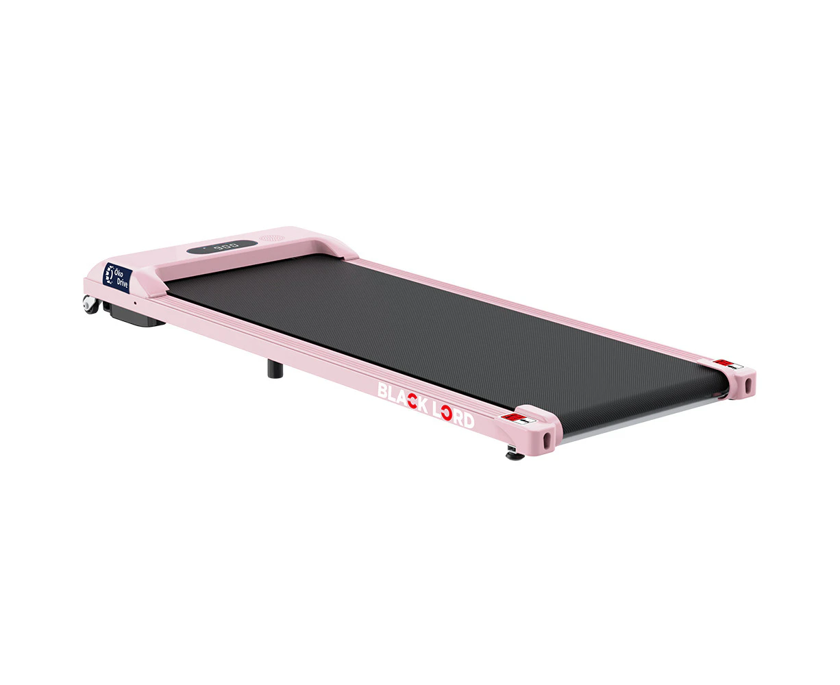 BLACK LORD Treadmill Electric Walking Pad Home Office Gym Fitness Pink w/ Smart Watch