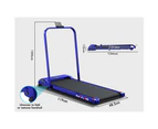 BLACK LORD Treadmill Electric Walking Pad Home Fitness Foldable Blue w/ Smart Watch