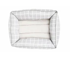 Mog & Bone Bolster Dog Bed Grey Check Print Large