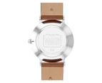 Coach Women's 36mm Perry Leather Watch - Brown/Silver White