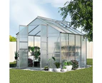 Greenfingers Aluminium Greenhouse Green House Polycarbonate Garden Shed 2.4x2.5M
