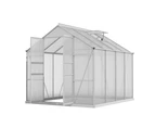 Green Fingers Aluminium Greenhouse Green House Polycarbonate Garden Shed 2.4x2.5M
