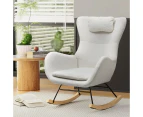 Artiss Rocking Chair Armchair Pillow Boucle White