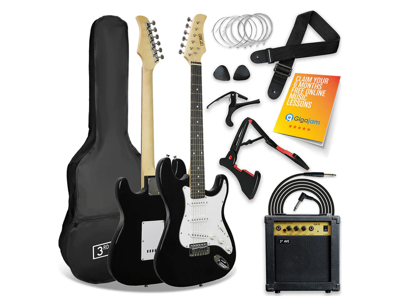 3rd Avenue Electric Guitar Pack - Black