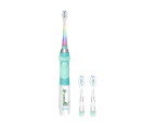 Kids Electric Toothbrush Sonic Toothbrush with Smart Timer Tooth Brush Heads-Green