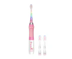 Kids Electric Toothbrush Sonic Toothbrush with Smart Timer Tooth Brush Heads-Pink