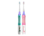 2Pcs Kids Electric Toothbrush Sonic Toothbrush with Smart Timer Tooth Brush Heads-Each of Color