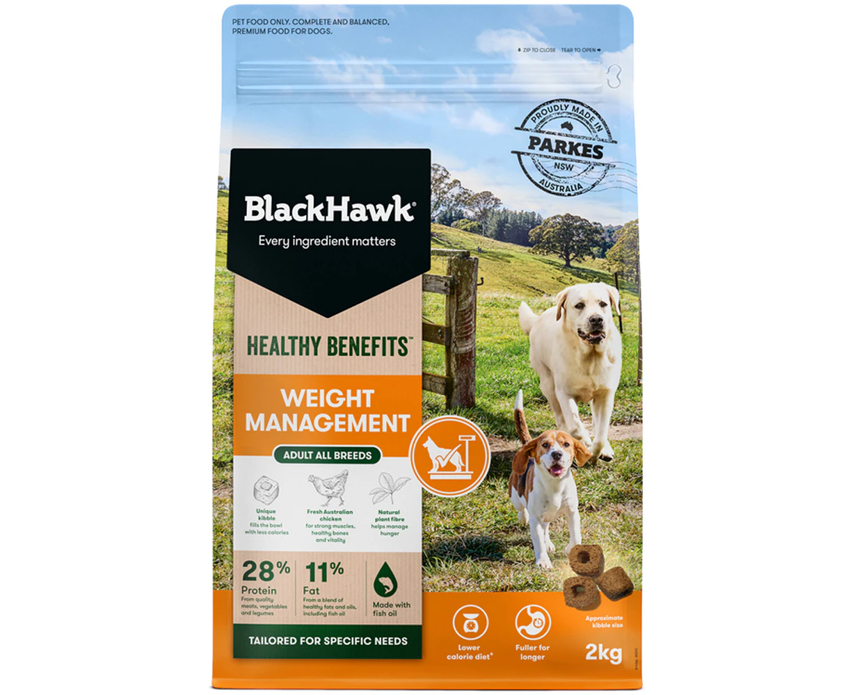 Black Hawk Healthy Benefits Weight Management Dry Adult Dog Food 2kg