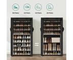 10 TIERS Shoe Rack Portable Storage Cabinet Organiser Wardrobe Fabric Cover