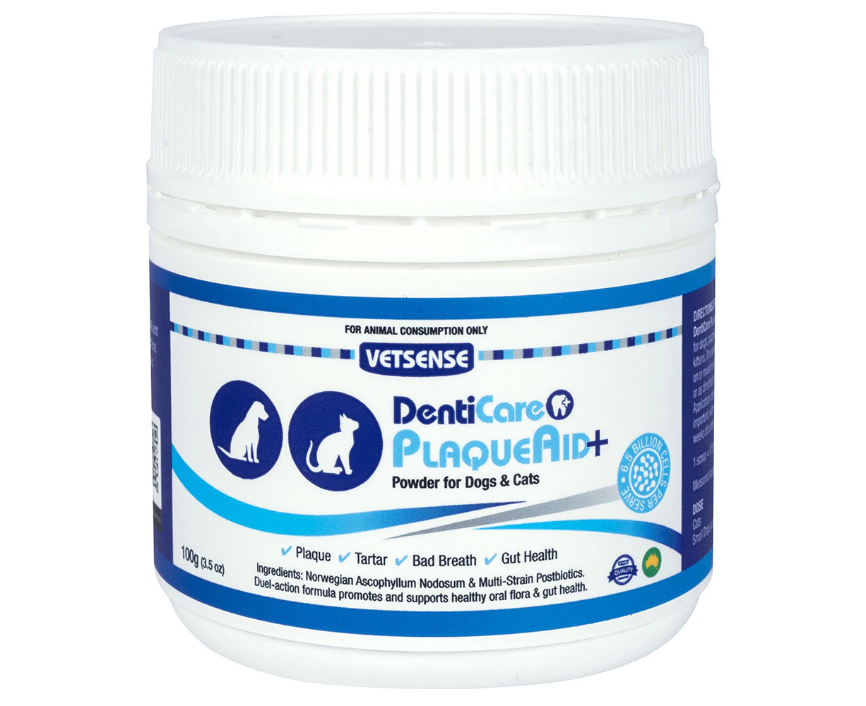 Vetsense DentiCare PlaqueAid+ Powder for Dogs & Cats 100g