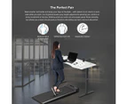 Lifespan Fitness Walkingpad M2 Treadmill 6km/h 400mm Belt Width Foldable + ErgoDesk Automatic White Standing Desk 1800mm and Cable Management Tray