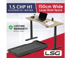 LSG Fitness Nimbus Walking Pad Treadmill + ErgoDesk Automatic Standing Desk 1500mm (Oak) Run Walk Cardio Home Gym Treadmills 10km/h Speed