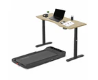 LSG Fitness Nimbus Walking Pad Treadmill + ErgoDesk Automatic Standing Desk 1500mm (Oak) Run Walk Cardio Home Gym Treadmills 10km/h Speed