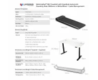 Lifespan Fitness Walkingpad M2 Treadmill 6km/h 400mm Belt Width Foldable + ErgoDesk Automatic White Standing Desk 1800mm and Cable Management Tray