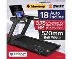 Lifespan Fitness Viper M4 Treadmill 20km/h 520mm Belt Width Running Jogging Exercise Machine Home Gym Fitness Equipment