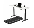 Lifespan Fitness V-FOLD Treadmill with ErgoDesk Automatic Standing Desk 1800mm in White/Black