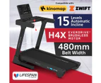 Lifespan Fitness Pursuit MAX Treadmill 16km/h 480mm Belt Width Foldable Running Jogging Exercise Machine Home Gym Fitness Equipment
