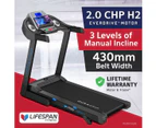 Lifespan Fitness Pursuit Treadmill 14km/h 430mm Belt Width Foldable Running Jogging Exercise Machine Home Gym Fitness Equipment