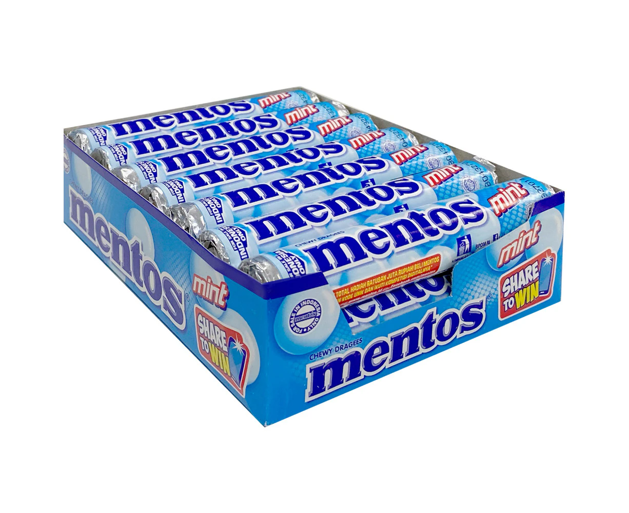 14PK Mentos Mint Candies Roll Fresh Minty Breath Candy Party Confectionery Pack