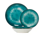 Alex Liddy Eden Bone China 12-Piece Dinner Set Teal