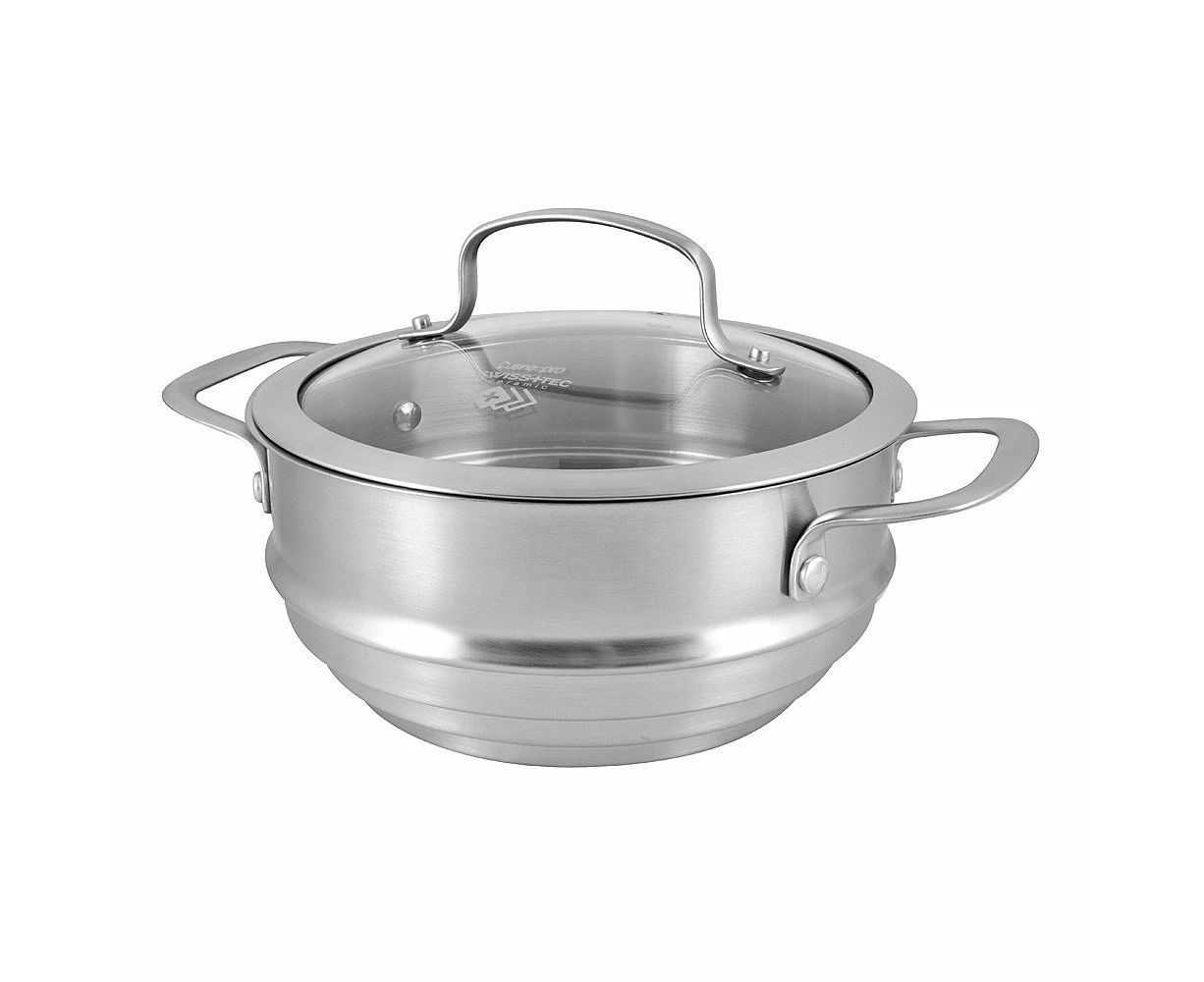 Cuisine::pro Swiss+Tec Ceramic and Stainless Steel Steamer Set 20cm