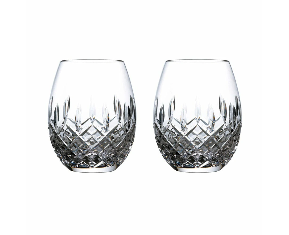 Royal Doulton R&D Collection Highclere Pair of Crystal Stemless Balloon Glasses 9.8X12cm