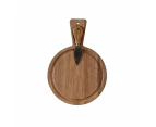 Alex Liddy Acacia Mini Round Serving Board with Knife 18cm