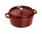 Staub Enamelled Cast Iron Round Cocotte Grenadine 1.7L Size 18cm in Red