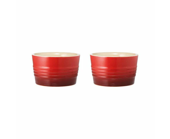 Baccarat Le Connoisseur Set of 2 Stoneware Ramekin 9cm   - Red