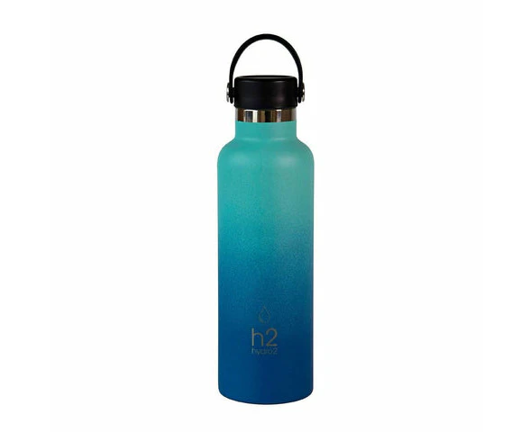 h2 hydro2 Flash Ombre Water Bottle Ocean 750ml Blue  - Ocean Blue