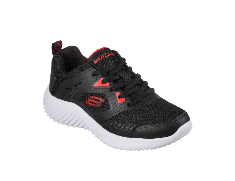 Kids Skechers Bounder - Rozerg Black/Red Boys Sneaker Shoes - Black/Red