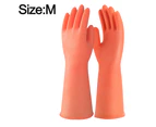 Gloves, Dishes, Latex, Kitchen, Household Cleaning, Clothes Washing, Women'S Waterproof Rubber Silicone,M